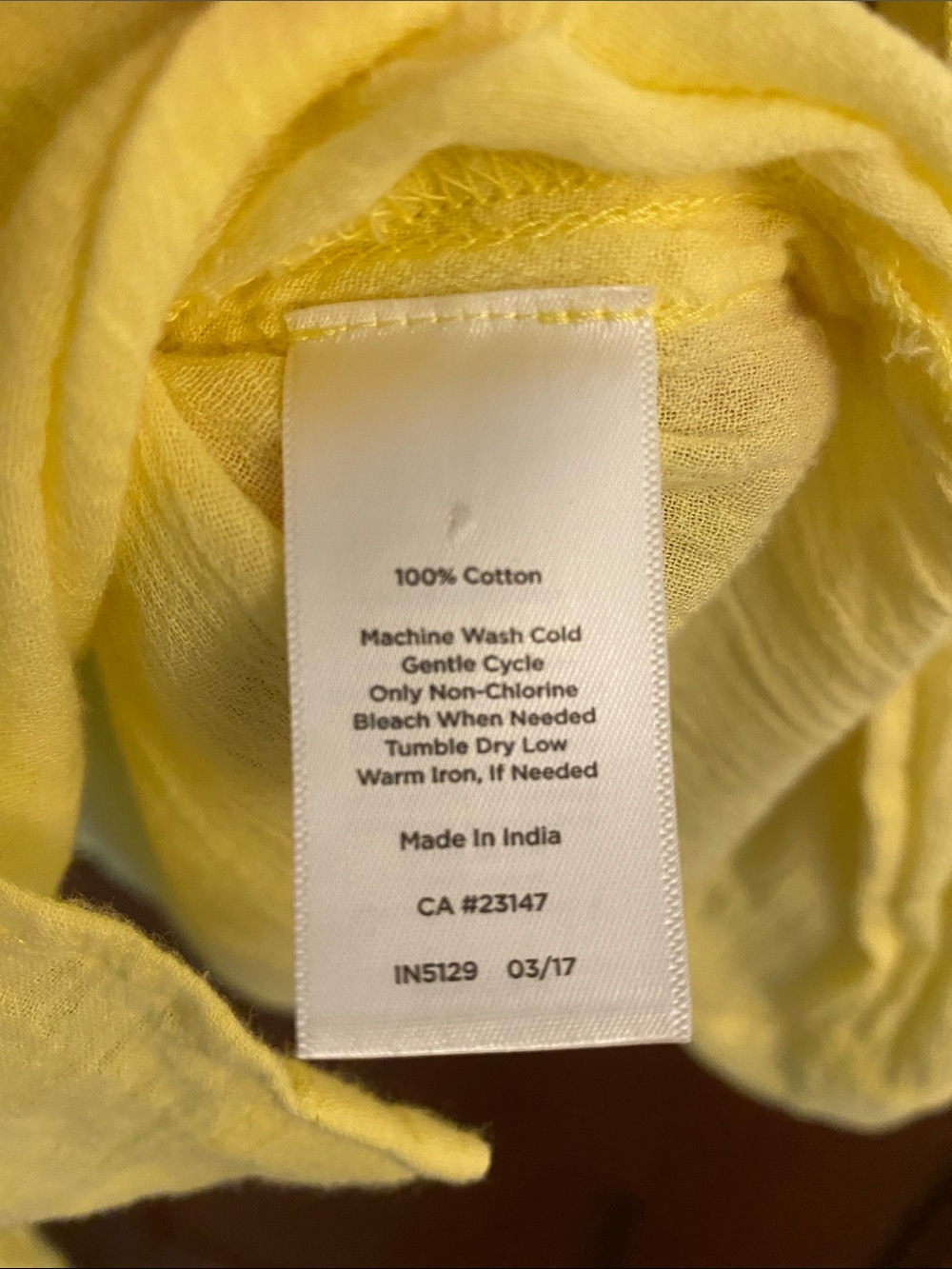 Talbots Bright Yellow Button-Front Cotton tunic with Chest Pockets - Picture 4 of 6